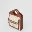 Burberry Mini Two-Tone Canvas And Leather Pocket Bag Brown