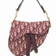 Mini Dior Burgundy Oblique Saddle Bag