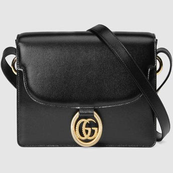Gucci Small Leather Shoulder Bag Black