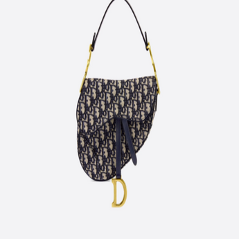 Dior Blue Oblique Saddle Bag