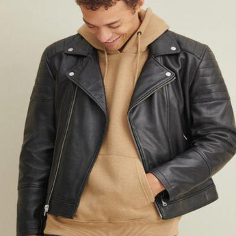 Asymmetrical Leather Jacket
