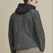 Jake Hooded Leather Jacket