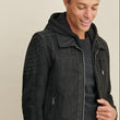 Thomas Leather Hooded Jacket