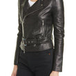 Belted Leather Moto Jacket