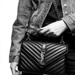 Saint Laurent Classic Medium College Monogram Black Gold-Toned