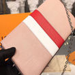 LV Pochette Felicie Epi Leather Rose Ballerine