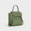 Celine Nano Belt Bag In Grained Calfskin Light Khaki