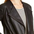 VINCE Rib Panel Leather Jacket