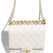 Chanel Flap Bag White Goatskin