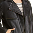 VINCE Leather Moto Jacket Women