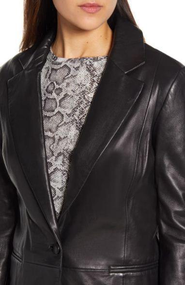 Leather Blazer Jacket