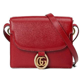 Gucci Small Leather Shoulder Bag Red