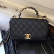 Chanel Small Flap Bag With Top Handle Black