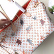 LV Neverfull MM Catogram White/Orange