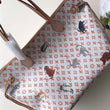 LV Neverfull MM Catogram White/Orange