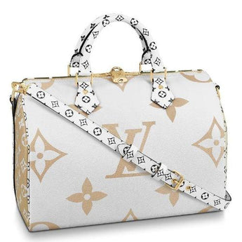 LV Speedy Bandouliere 30 Monogram Geant White