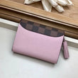 LV Croisette Compact Wallet Damier Ebene canvas w/ grained leather Magnolia