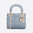 Mini Lady Dior Lambskin Bag Blue