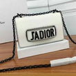 J’Adior Off-White Matte Calfskin Ultra Black Flap Bag
