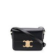 Celine Teen Triomphe Bag In Shiny Calfskin Black