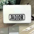 J’Adior Off-White Matte Calfskin Ultra Black Flap Bag