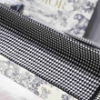 Dior Book Tote Bag In White and Black Embroidered Canvas Houndstooth Motif