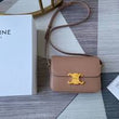 Celine Teen Triomphe Bag In Shiny Calfskin Nude