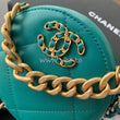 Chanel 19 Clutch With Chain Turquoise