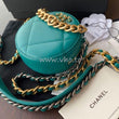 Chanel 19 Clutch With Chain Turquoise