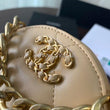 Chanel 19 Clutch With Chain Beige