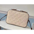 LV Saintonge Monogram Empreinte Leather Creme Caramel