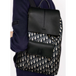 Dior Navy Blue Oblique Drawstring Motion Backpack Black/Beige