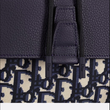 Dior Navy Blue Oblique Drawstring Motion Backpack Black/Beige