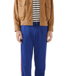 Web Trim Leather Bomber Jacket