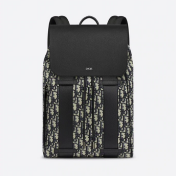 Dior Beige And Black Dior Oblique Jacquard Backpack