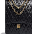 Chanel 2.55 Handbag Aged Calfskin Black