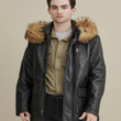 Leather Parka Jacket