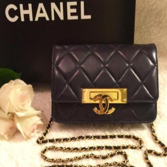 Chanel Wallet On Chain – WOC Golden Class Calfskin Black