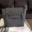 Celine Mini Belt Bag In Grained Calfskin Grey