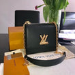 LV Twist MM Epi Leather Black Gold-Colored Lock