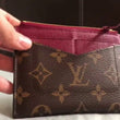 LV Zipped Card Holder Monogram Raisin Purple