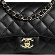 Chanel Classic Maxi Handbag Black Grained Calfskin Silver-Toned