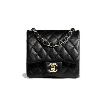 Chanel Mini Flap Bag Black Lambskin Gold Hardware