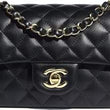 Chanel Classic Maxi Handbag Black Grained Calfskin Silver-Toned