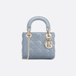 Mini Lady Dior Lambskin Bag Blue