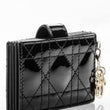 Lady Dior Calfskin Card Holder Black