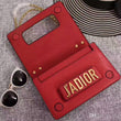 J’Adior Calfskin Flap Bag Red