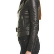 Belted Leather Moto Jacket