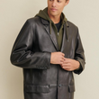 Big & Tall Leather Blazer Jacket