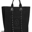 Chanel Studded Calfskin Small Deauville Tote Bag Gold-Tone